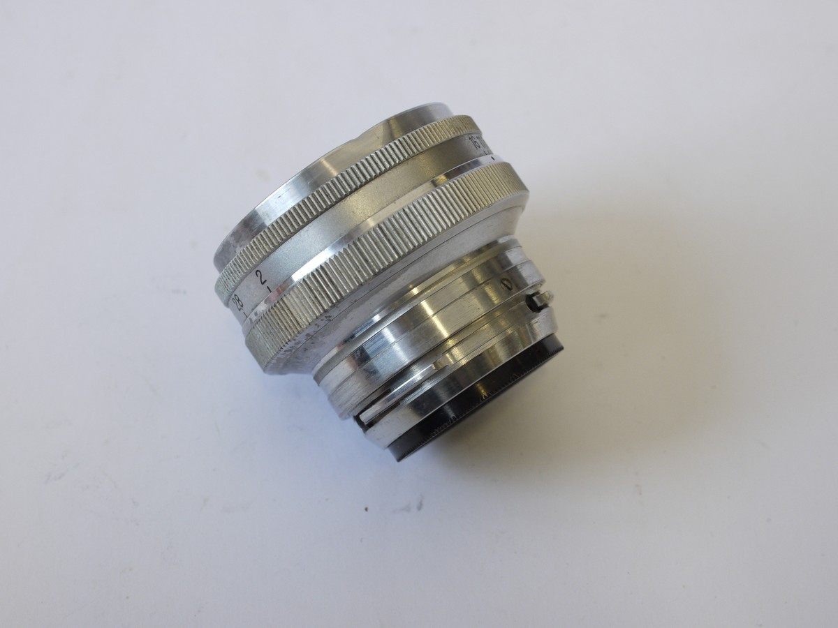 mwclassiccameras-20230609-221 Nikon 5cm f2 Nikkor-H.C all chrome lens for Nikon S rangefinder cameras