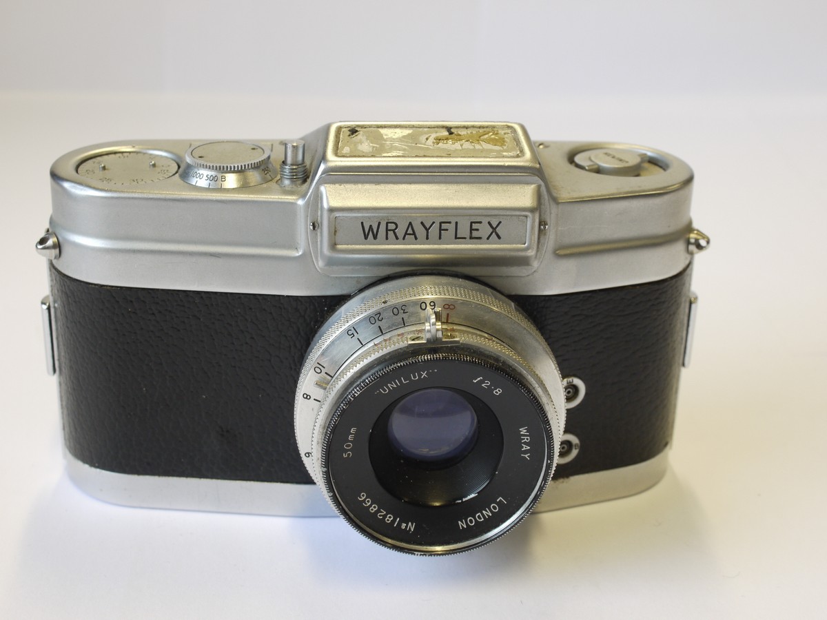 mwclassiccameras-20230609-33 Wrayflex Ia SLR (No.3021) + 50mm f2.8 Unilux screw mount interchangeable lens