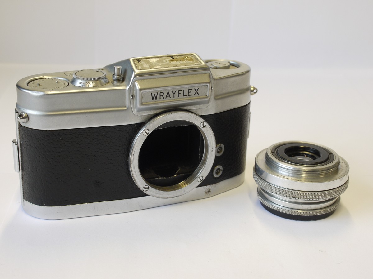 mwclassiccameras-20230609-37 Wrayflex Ia SLR (No.3021) + 50mm f2.8 Unilux screw mount interchangeable lens