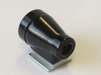 Russian/Soviet Rostov Romz 8.5cm Optical accessory shoe finder, black & chrome