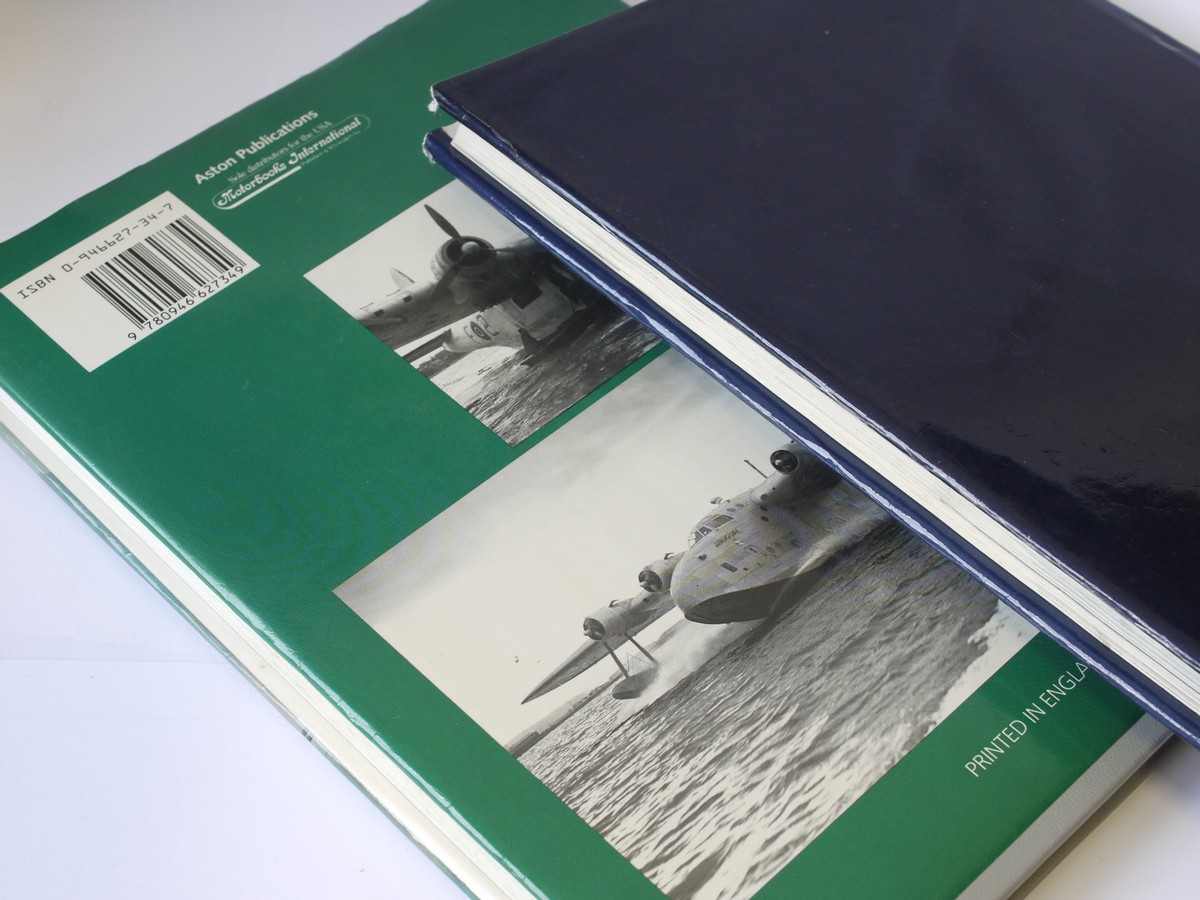 mwclassiccameras-20230707-169 Set of Two Hardbound Books with dust covers - "The Short Sunderland" by Chaz Bowyer c1989 (Signed by Aiuthor) + "Short Sunderland in World War II" by Andrew Hendrie c1994