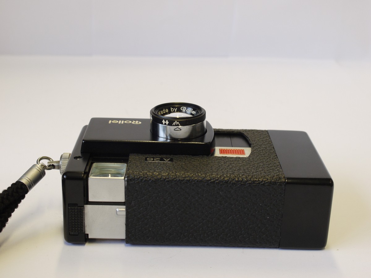 mwclassiccameras-20230707-43 Rollei A26 Compact 126 film camera with 40mm f3.5 Sonnar lens + wrist strap & pouch case