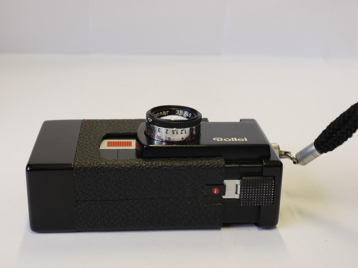 mwclassiccameras-20230707-44 Rollei A26 Compact 126 film camera with 40mm f3.5 Sonnar lens + wrist strap & pouch case