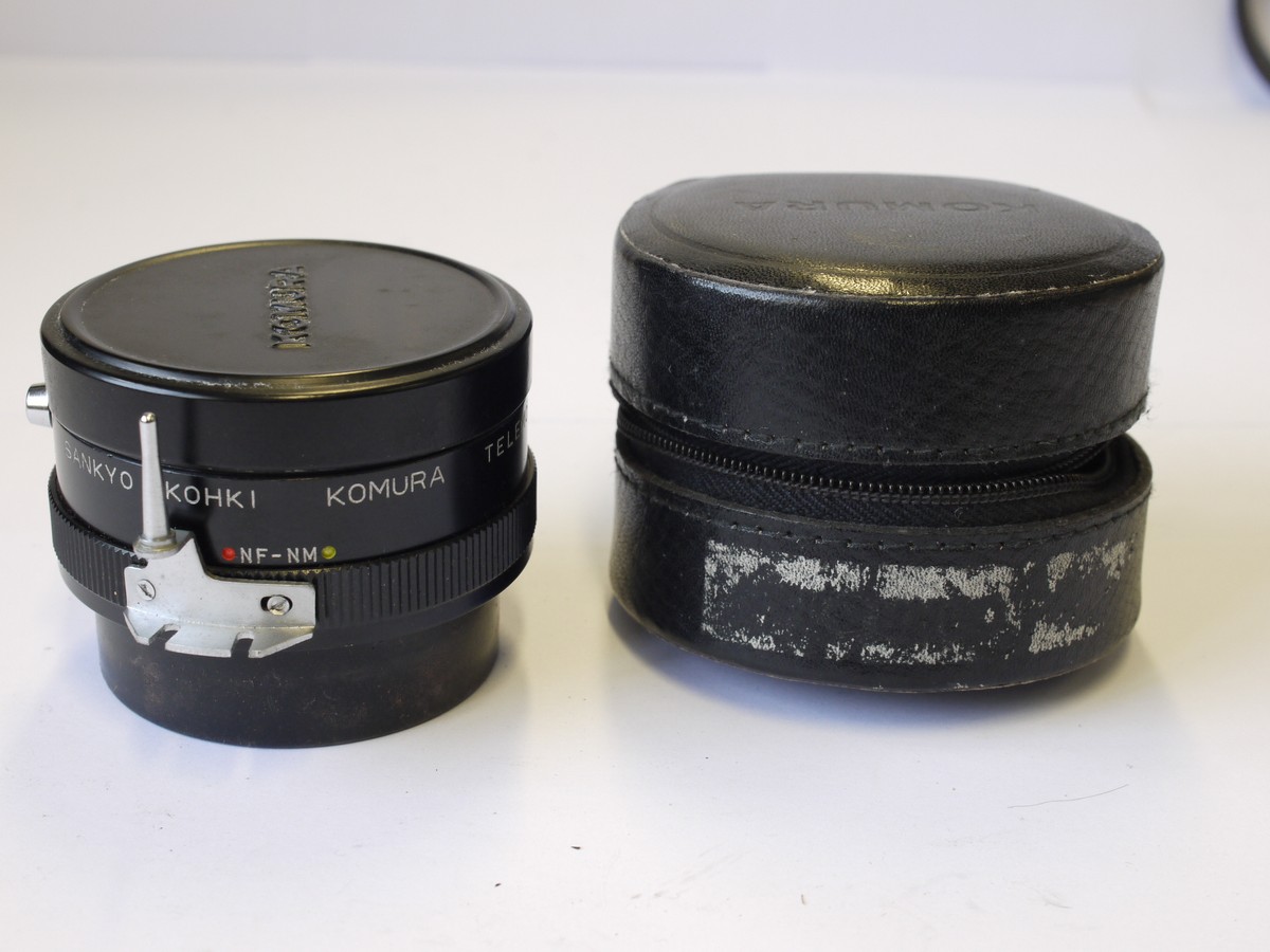 mwclassiccameras-20230707-82 Sankyo Kohki Komura Telemore 2X Convreter for Nikon F Converter + caps & case