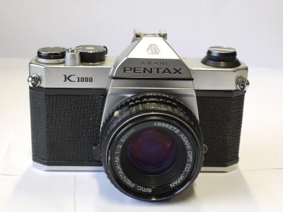 Pentax K1000 35mm SLR, chrome + Pentax 50mm f2 SMC Pentax-M lens