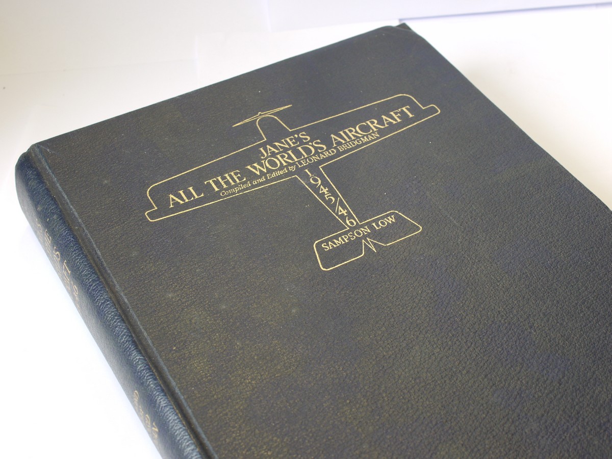 mwclassiccameras-20230804-188 Jane's All the World's Aircraft 1945/46, book by Samson Low. Original vintage book, hardbound. Large detailed book
