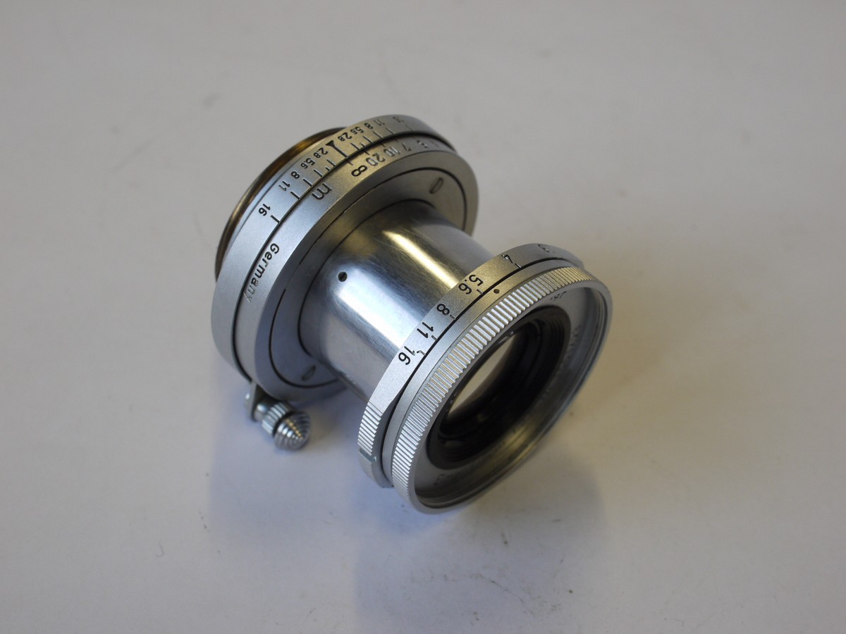 mwclassiccameras-20230825-309 Leitz 5cm f2.8 Elmar-L39 coated chrome collapsible lens (No.1551423)