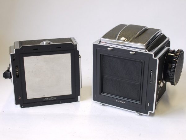 Hasselblad 500C/M with waist-level finder, A12 magazine back