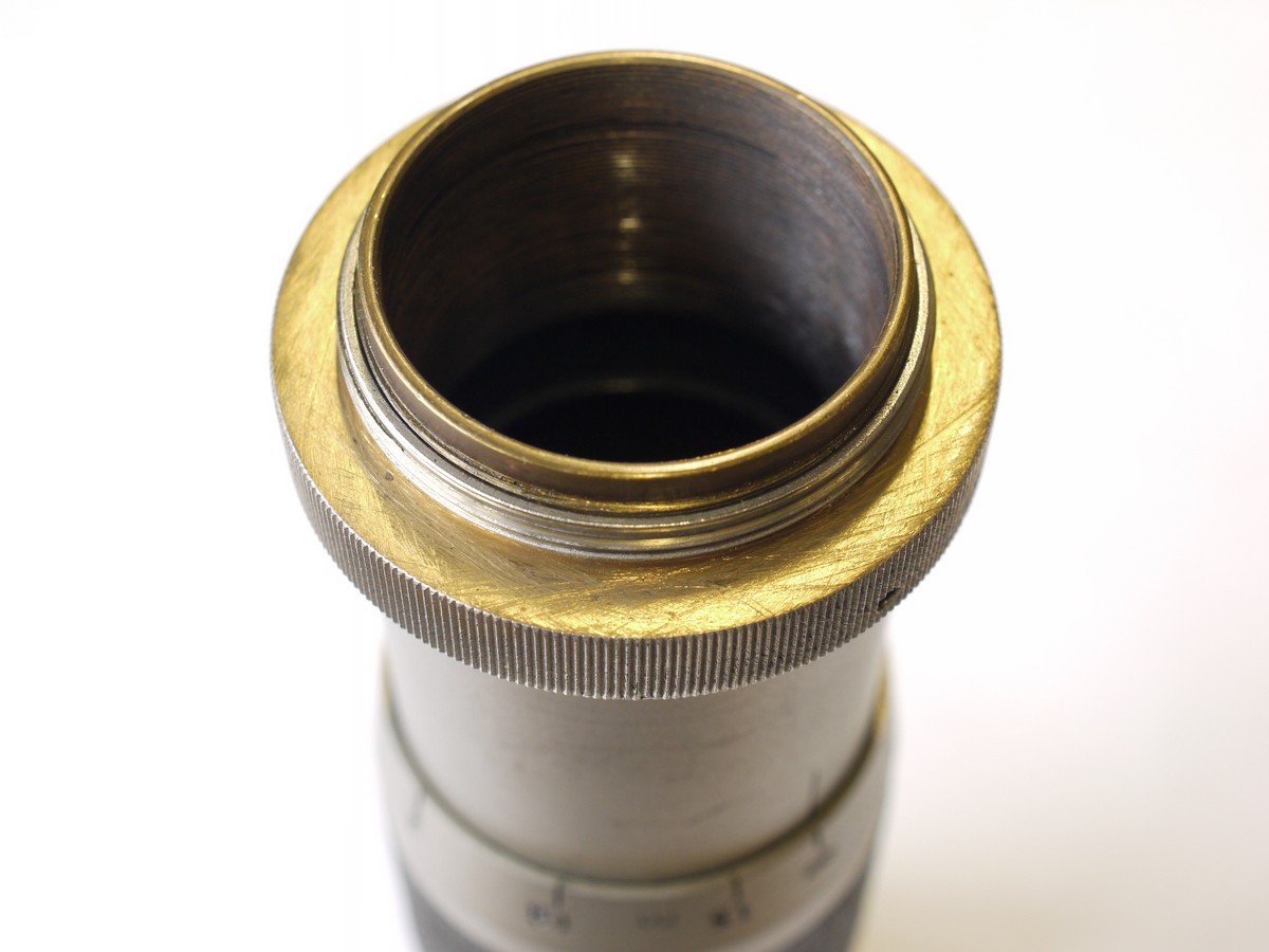 Carl Zeiss Jena 15cm f4.5 Tessar uncoated brass chrome plated lens