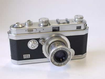 Foca 3 Star Leica Copy + 5cm f3.5 Oplar Collapsible screw mount lens (mount thread shorter than Leica L39). With Foca ER case & presenbtation box