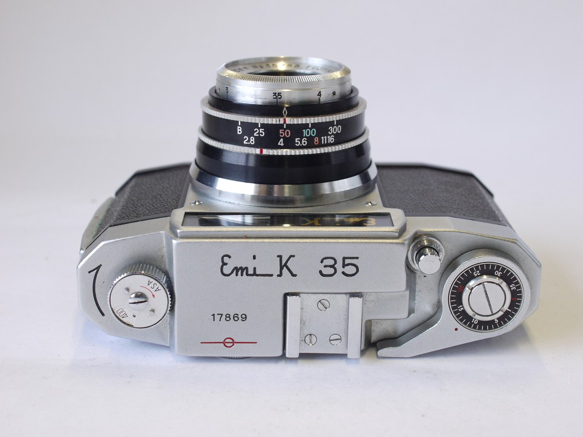 mwclassiccameras-20230908-39 Emi K 35 chrome 35mm viewfinder camera with Fujiyama 50mm f2.8 Eminent Color lens + ER case
