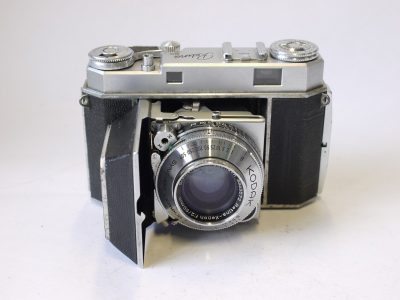 Kodak Retina IIa 35mm folding camera with Schneider 50mm f2 Xenon coated lens in Synchro Compur shutter