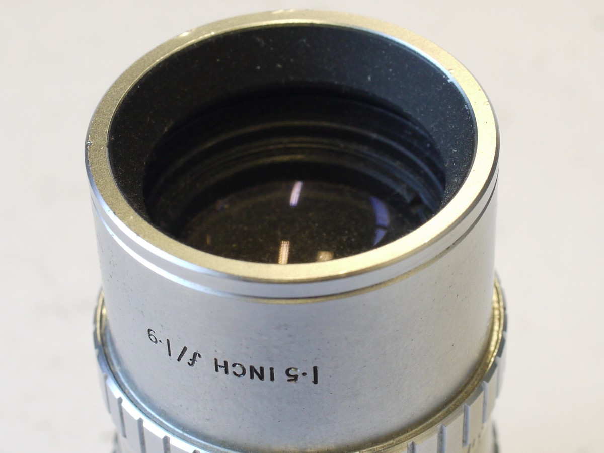 mwclassiccameras-20230915-136 Taylor Hobson 1.5 inch f1.9 Serital coated chrome lens in 8mm cine "D" mount