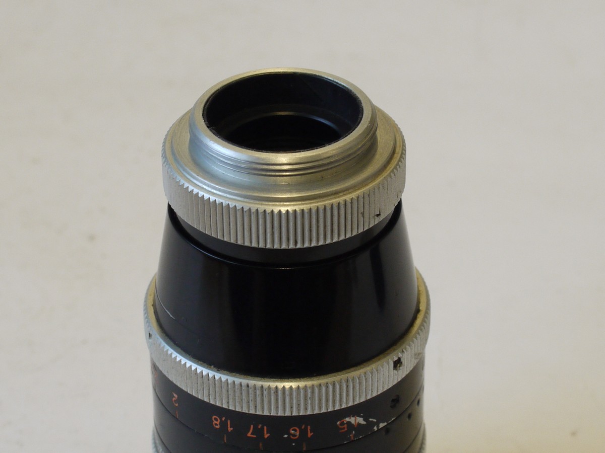 mwclassiccameras-20230915-161 Kern 75mm f2.5 Yvar AR 16mm cine C mount lens + makers lens hood & caps