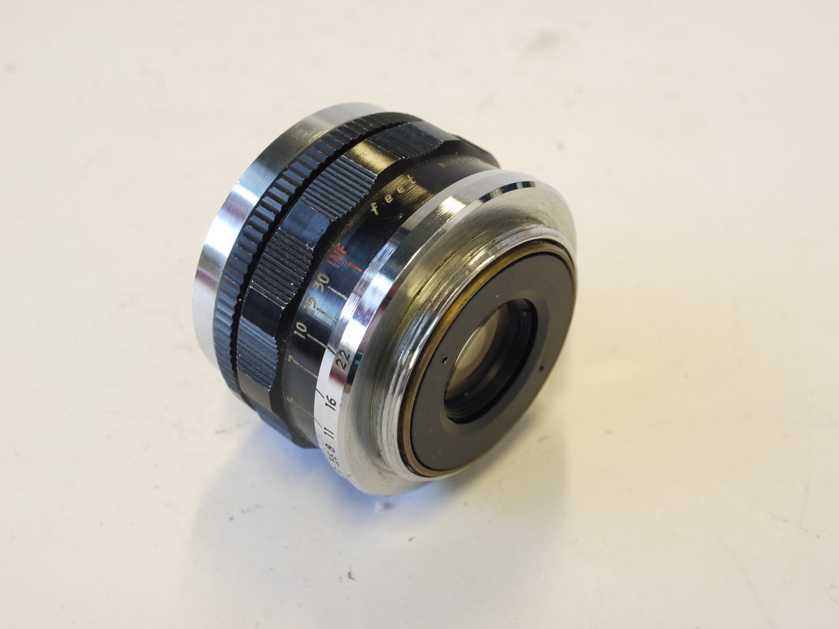 mwclassiccameras-20230915-214 Sankyo Kohki 35mm f2.8 W-Komura coated black L39 Rangefinder coupled screw mount lens