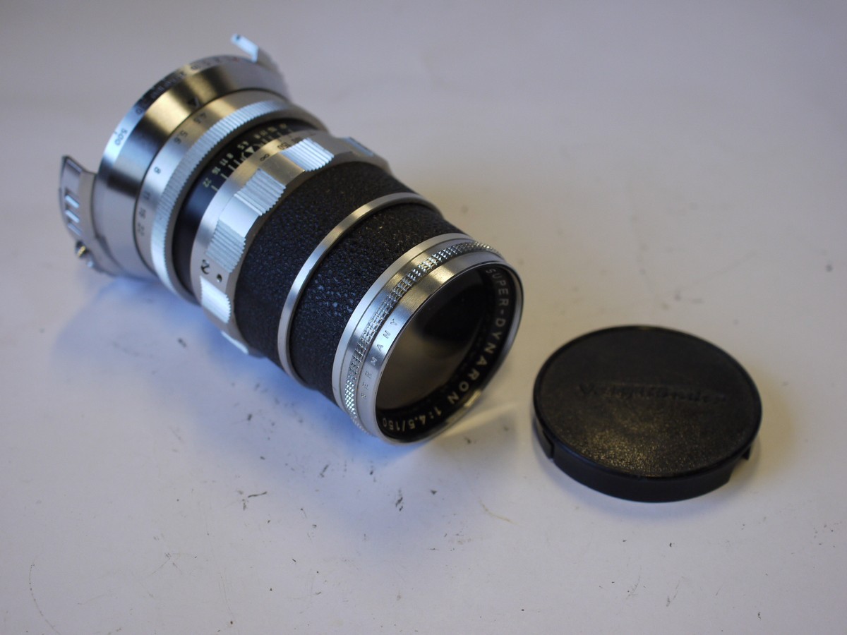 mwclassiccameras-20230929-24 Voigtlander 150mm f4.5 Super-Dynaron lens for Prominent 35mm camera + Voigtlander caps