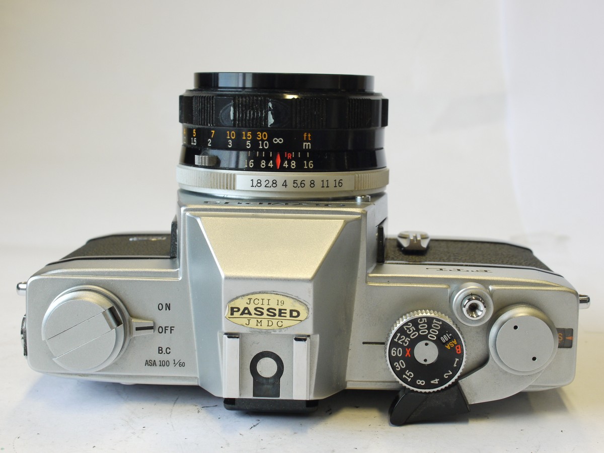 mwclassiccameras-20231006-85 Olympus FTL 35mm SLR, M42 screw mount + 50mm f1.8 F Zuiko Auto-S M42 lens, with Olympus front cap