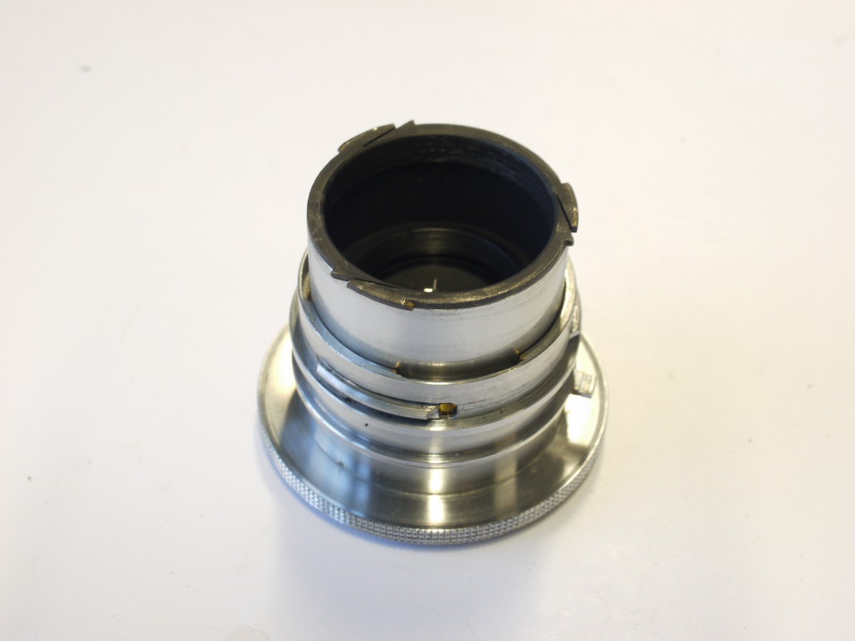 mwclassiccameras-20231027-364 Carl Zeiss Jena 5cm f2.8 Tessar uncoated collapsible Contax Rangefinder lens + Carl Zeiss Jena chrome & black front cap