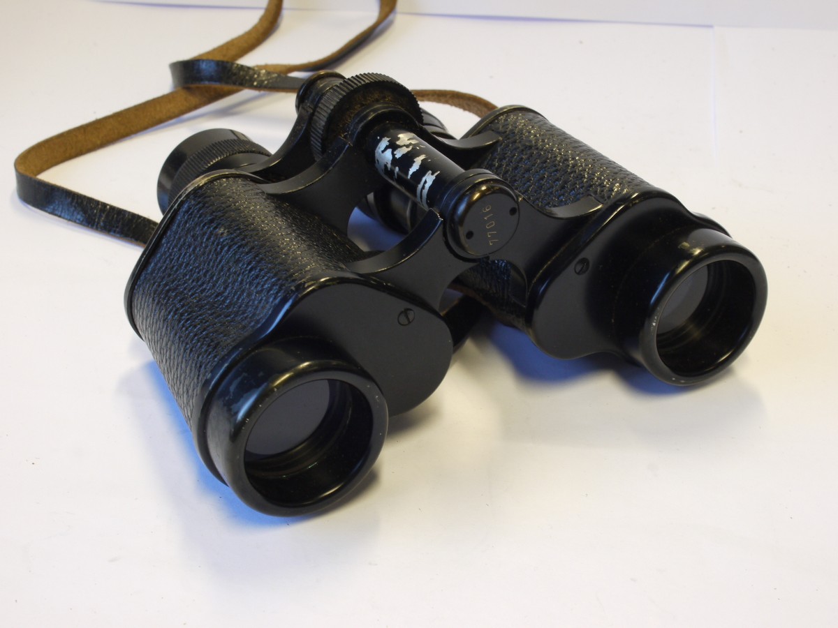 mwclassiccameras-20231110-176 Krombach Wetzlar 8x30 Porrolux W.W (Wide Field) prismatic binoculars, with strap & leather carry case