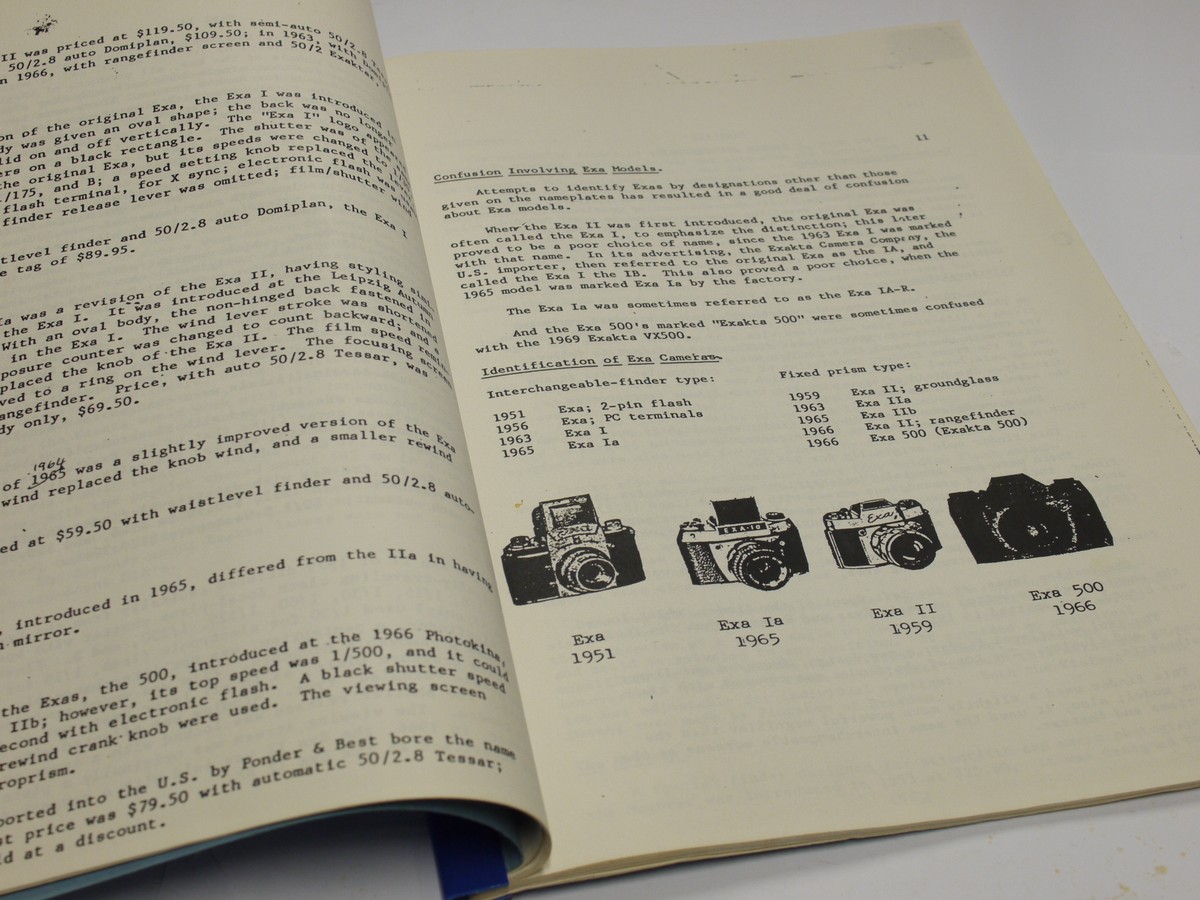 mwclassiccameras-20231110-512 Norlin Rober - The Ihagee 35mm Exaktas & Exas, c1980 photcopied collection of data from Norlin Rober