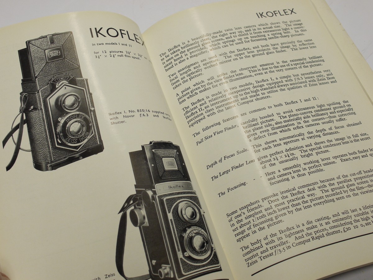 mwclassiccameras-20231110-527 Zeiss Ikon Cameras, Zeiss Ikon General Catalogue c1937. Softback. 112 pages in English