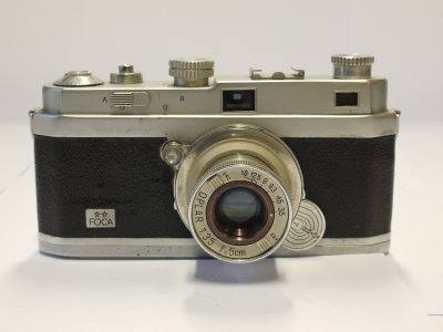 Foca 2 Star Leica Copy (No.46514B) + 5cm f3.5 Oplar coated collapsible screw mount lens (36mm thread mount)