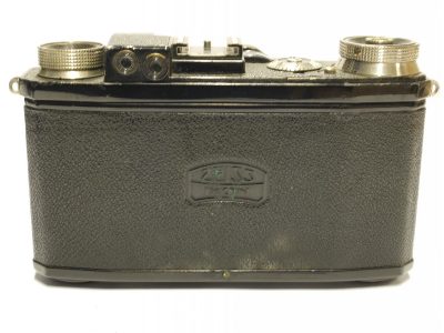 Zeiss Ikon Super Nettel 35mm folding coupled rangefinder camera, black, with 5cm f3.5 Triotar lens