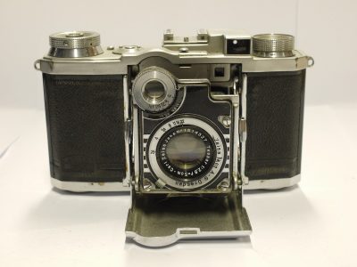 Zeiss Ikon Super Nettel II CHROME 35nn folding camera with 5cm f2.8 Tessar