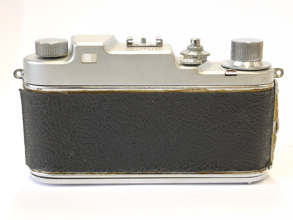 mwclassiccameras-20231124-44 Sonne C4 Leica Copy (Gatto Cav Antonio), Early Version (No.804C), "Germany Patent" + Schneider 50mm f3.5 Xenar coated collapsible L39 RF coupled lens. UNCOMMON. Total producton 600-700