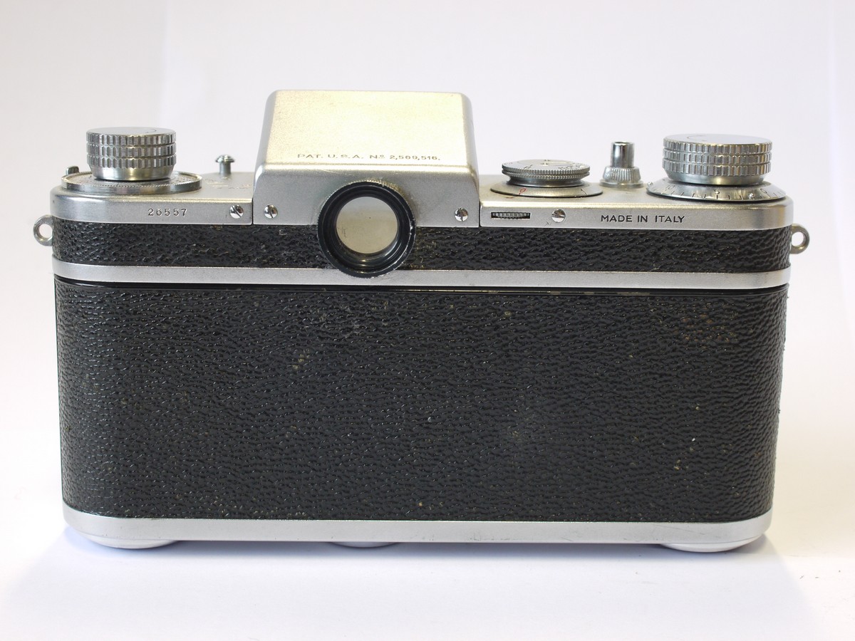 mwclassiccameras-20231124-51 Rectaflex Standard 1300 35mm SLR, chrome + Schneider 50mm f2 Xenon interchangeabe lens & ASVOP adjustable metal lens hood