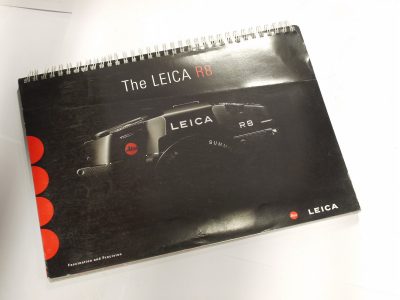 The Leica R8 table top advertising booklet