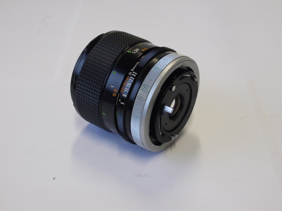mwclassiccameras-20240105-137 Canon 50mm f3.5 SSC MACRO manual focus FD lens + Canon Life Size Adapter tube, both in breechlock mount + Canon front cap