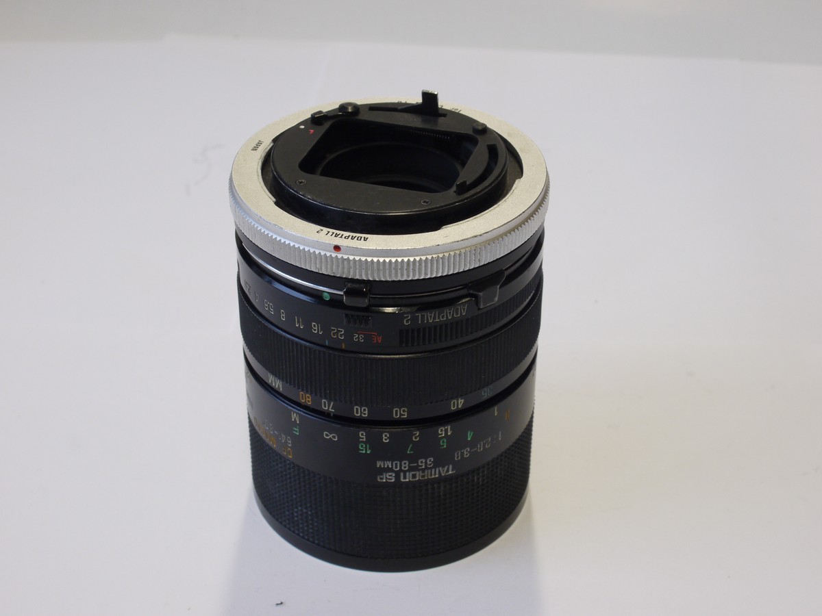 mwclassiccameras-20240105-145 Tamron SP 35-80mm f2.8-3.8 CF Macro lens + Canon FD Adaptal 2 mount & Tamron front cap