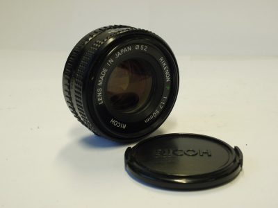 Ricoh 50mm f1.7 Rikenon P Pentax K mount + Ricoh front cap