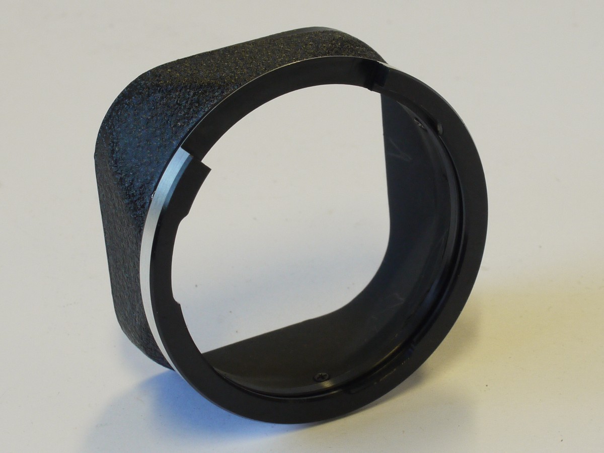 mwclassiccameras-20240119-150 Unamed Chinese made Bayonet 3 Metal lens hood for f2.8 Planar/Xenotar TLR lenses, crackle finish