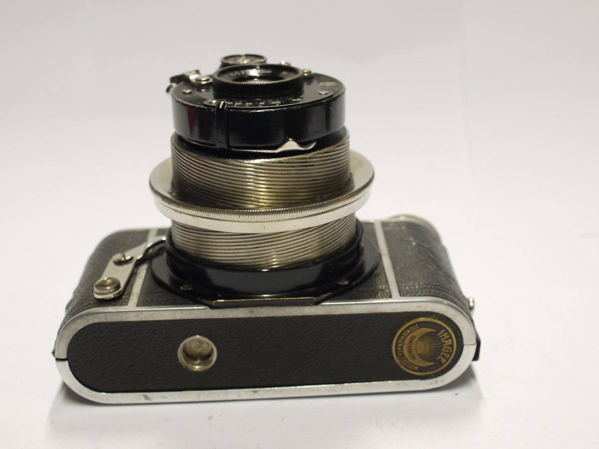 mwclassiccameras-20240126-451 Ihagee Parvola 4x6.5cm on 127 camera c1931with 70mm f4.5 helical telscoping lens + makers case. COLLECTABLE EXAMPLE