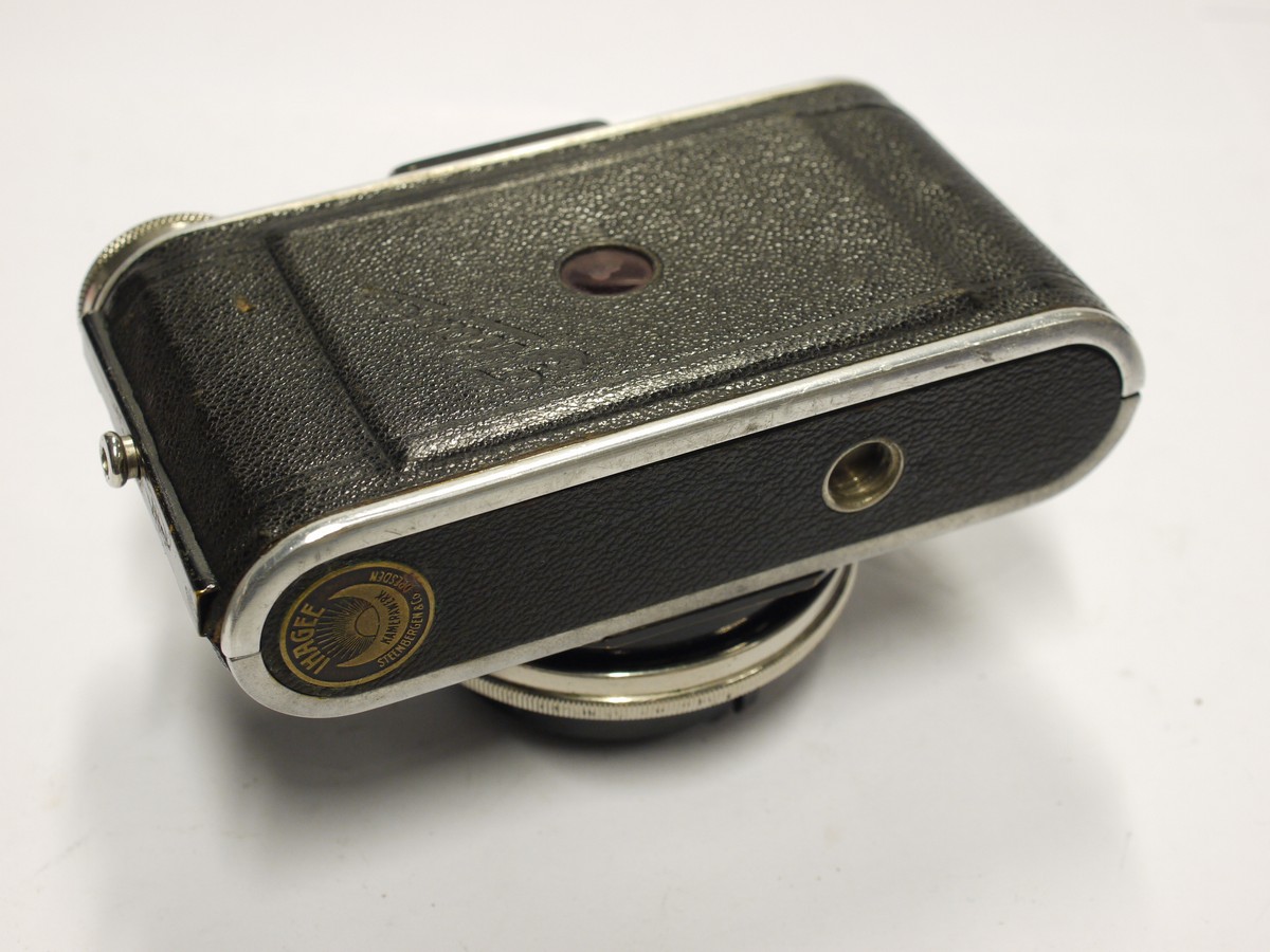 mwclassiccameras-20240126-454 Ihagee Parvola 4x6.5cm on 127 camera c1931with 70mm f4.5 helical telscoping lens + makers case. COLLECTABLE EXAMPLE