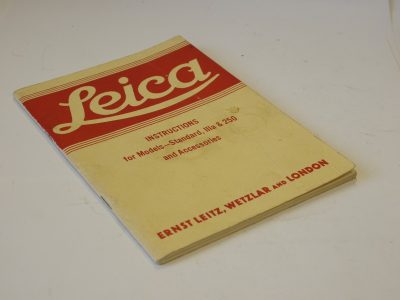 Leitz Official Reprint "Leica Instructions for Models - Standard, IIIa & 250 and Accessories" 64 pages in English