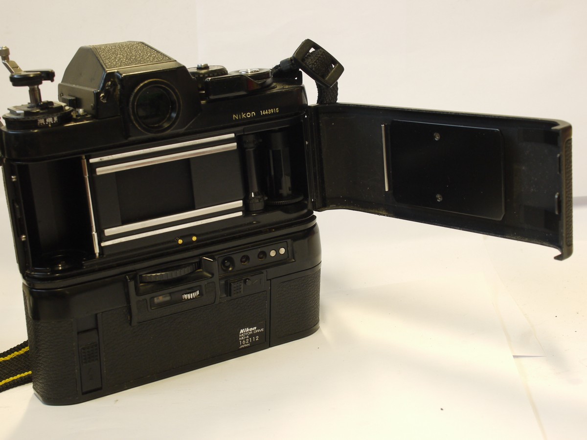 mwclassiccameras-20240216-235 Nikon F3 35mm Professional SLR body, with MD-4 Motordrive, body cap & strap