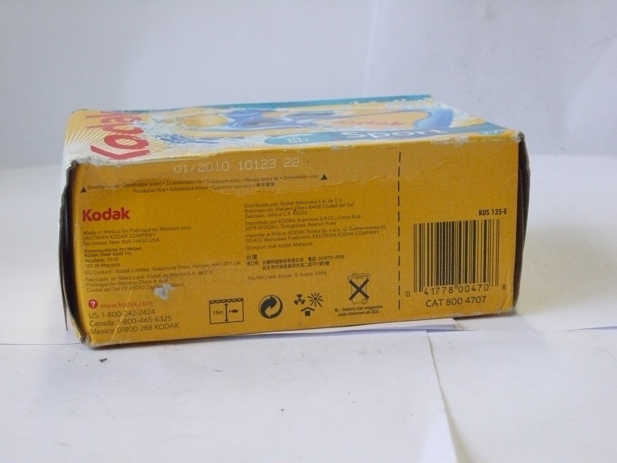 mwclassiccameras-20240229-126 Kodak Sport Single Use 35mm Camera, Waterproof, for outdoor use only. Preloaded with 27 Exposures film inside