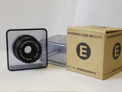 Komura 75mm f5.6 Komuranon-E Enlarging lens, L39 screw mount + keeper case & box
