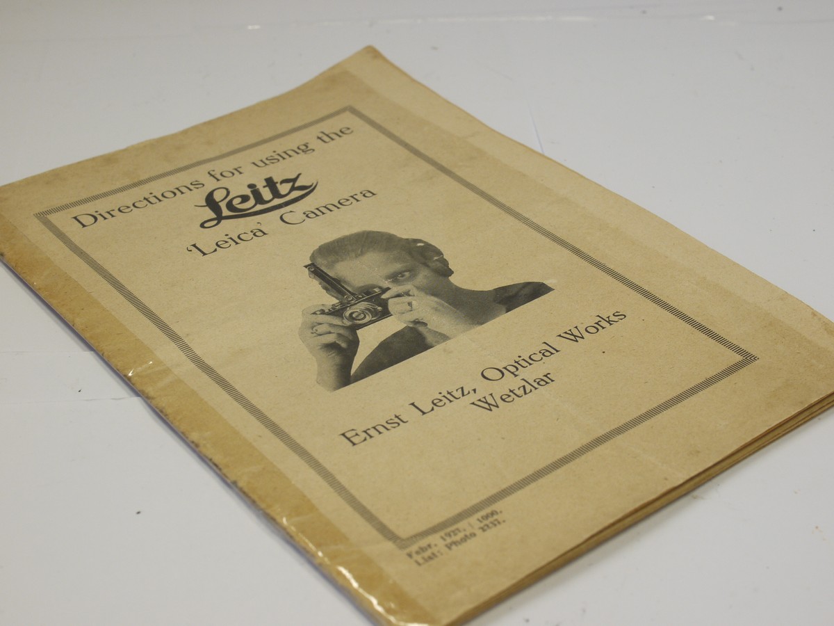 mwclassiccameras-20240315-285 "Directions for using the Leitz 'Leica' Camera, February 1927. 20 pages in English, featuring the Leica I model A & Leica Compur. RARE early instructions