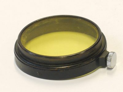 Leitz A36 push-on Yellow 1 filter, black rim, with fixing screw