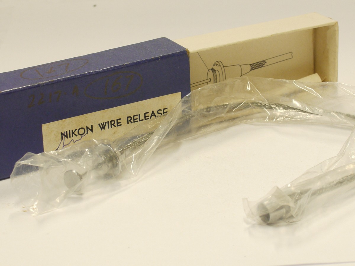 mwclassiccameras-20240322-480 Nikon Wire release for Nikon S Type Rangefinder cameras + Instructions & makers Box. RARE