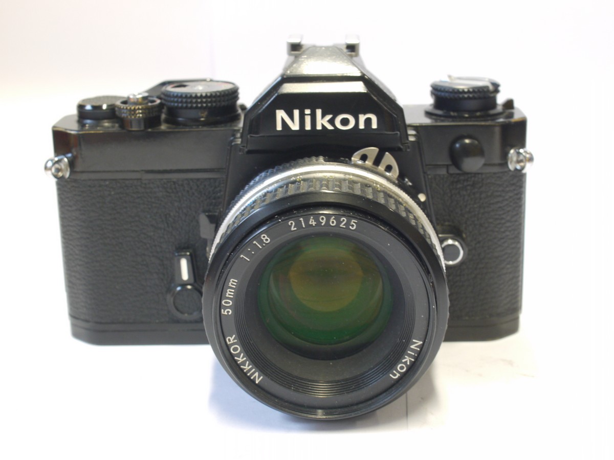 mwclassiccameras-20240322-7 Nikon FM black 35mm SLR + Nikon 50mm f1.8 Nikkor manual focus AI mount lens
