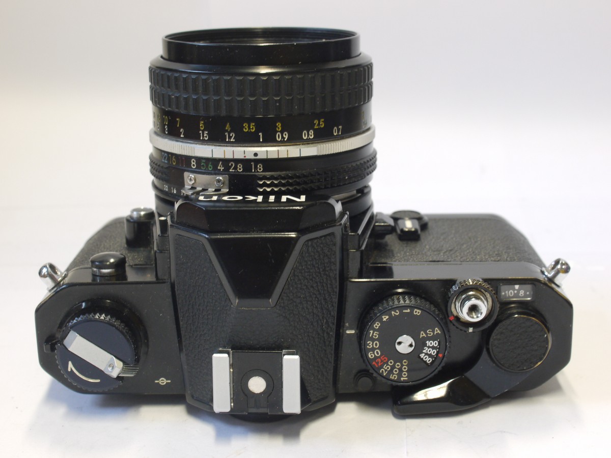 mwclassiccameras-20240322-9 Nikon FM black 35mm SLR + Nikon 50mm f1.8 Nikkor manual focus AI mount lens