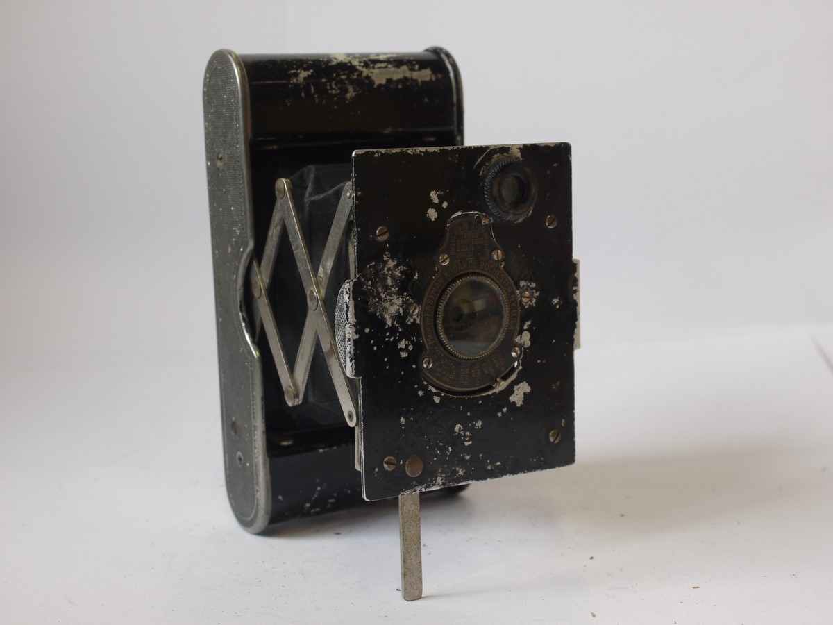 mwclassiccameras-20240329-308 Kodak Vest Pocket Autographic Kodak 127 Strut Folding camera with Scribe.