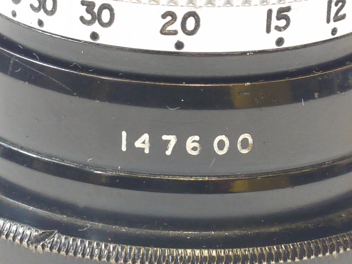 mwclassiccameras-20240412-3 Dallmeyer 4 inch f5.6 Tele-Anastigmat lens (No.147600) with Iris Diphragm, in ORIGINAL LEICA L39 Screw mount lens (made for the Leica I model C Non-standard mount camera (would have been matched to the camera). Serial number inscribed twice, near the top and near the mount. "0" inscribed below the focusing index position. Comes with a contemporary L39 to Cine "C" mount adapter