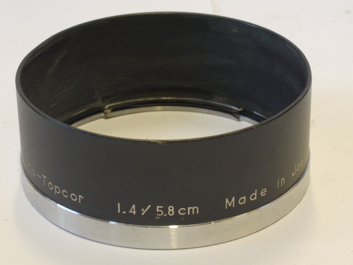 mwclassiccameras-20240419-432 Topcon Bayonet type metal lens hood for 5.8cm f1.4 RE Auto Topcor lens