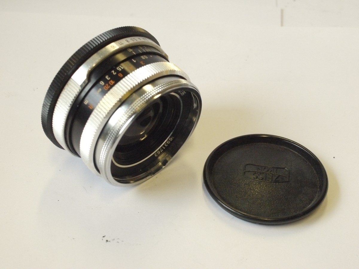 mwclassiccameras-20240426-79 Carl Zeiss 35mm f3.4 Skoparex breechlock mount lens for Zeiss Icarex SLRs + Zeiss front cap